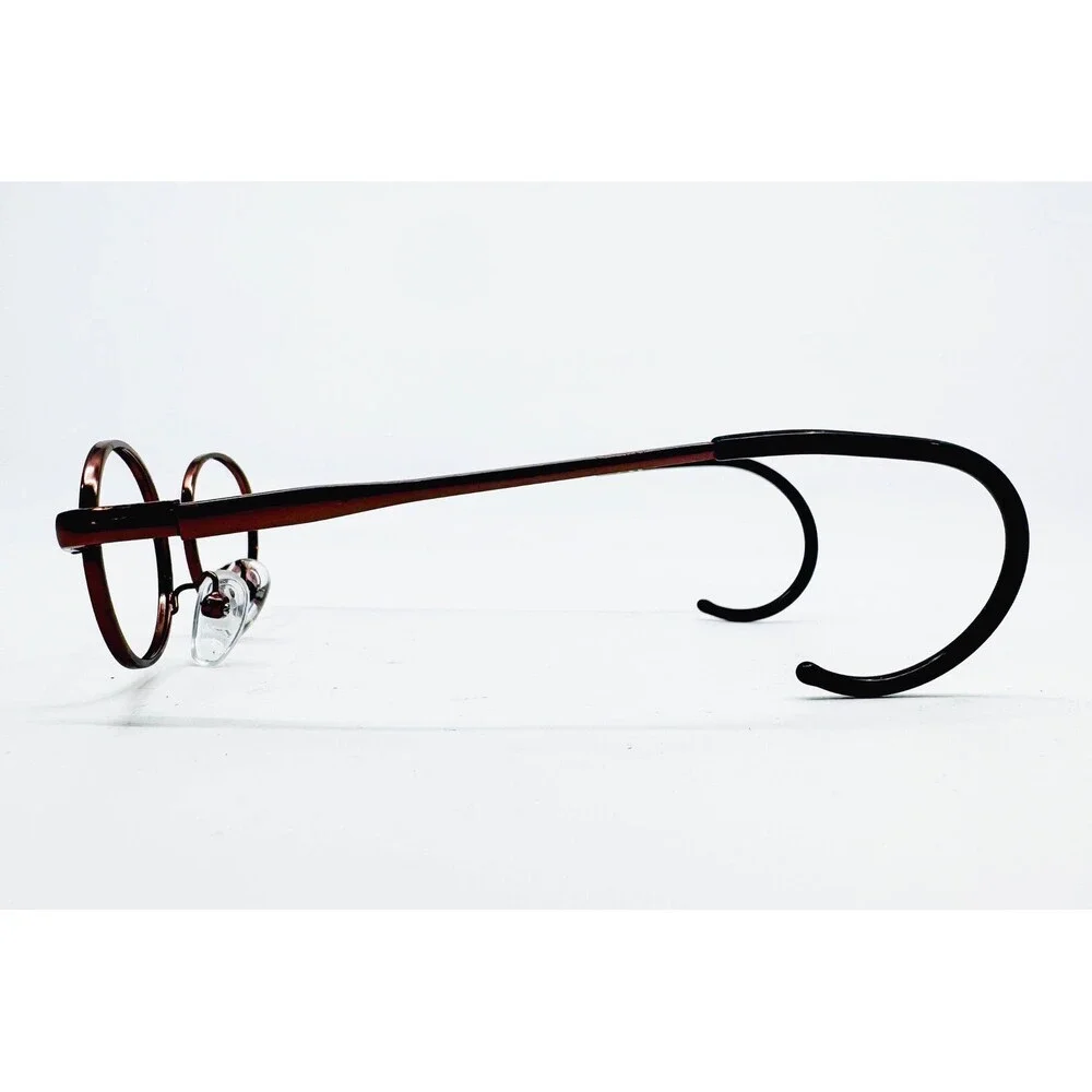 Lantis Eyeglass Frames Kids Brown L8005 Oval Full Rim Cable Temples 36-17-140